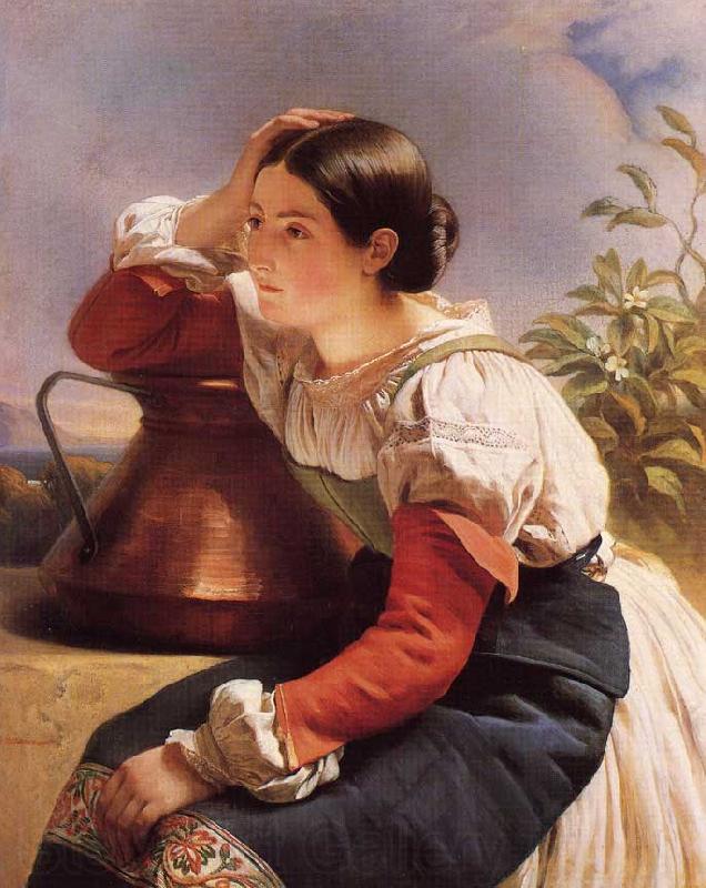 Franz Xaver Winterhalter Young Italian Girl by the Well